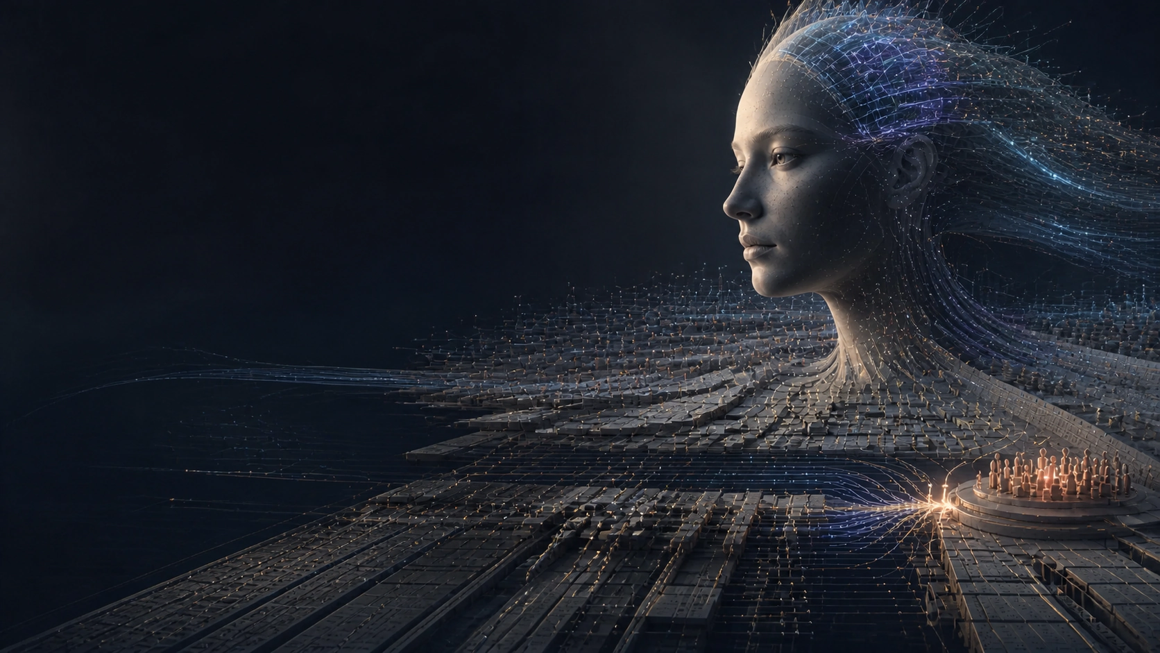 An intelligent agent observing a connected digital landscape